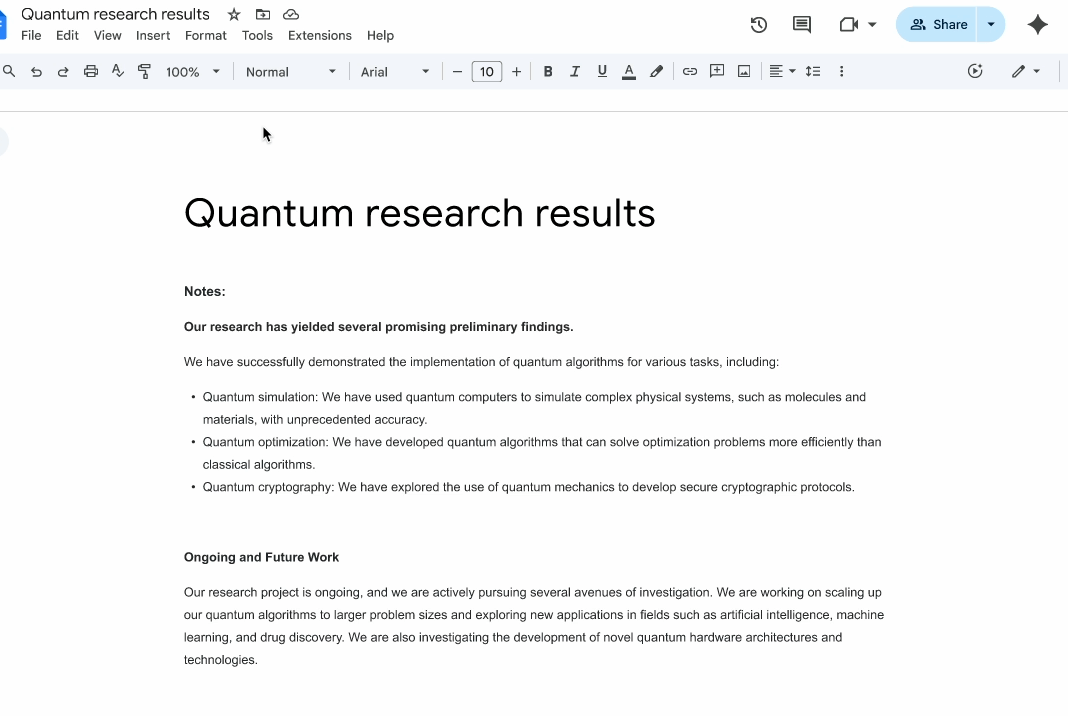 Google Docs اسناد را با Gemini می‌خواند