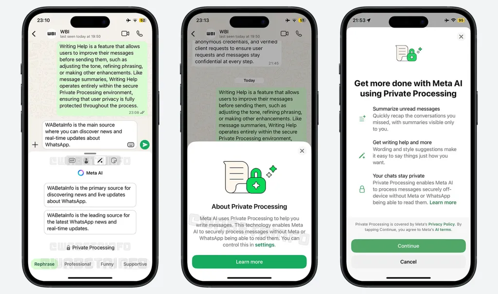 Writing Help واتس‌اپ؛ نوشتن هوشمند در iOS