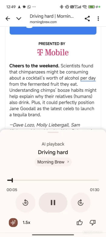 Audio Overviews؛ پادکست‌ساز تازه کروم اندروید