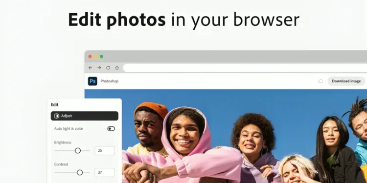 بهترین روش استفاده 12 ماه رایگان از Photoshop Web در کروم