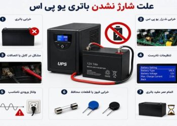 علت شارژ نشدن باتری یو پی اس | بررسی 10 دلیل رایج و راهکار